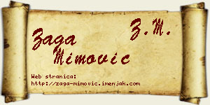 Zaga Mimović vizit kartica